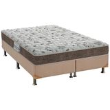Cama Box Queen Colchao Espuma Probel D45 Prodormir Advanced Base Crc Suede Clean 158x198