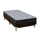 Cama Box Solteiro Colchao Espuma Ortobom D33 Ep Anatomico Fort Tech Iso 100 Base Crc Suede Brown 88x188