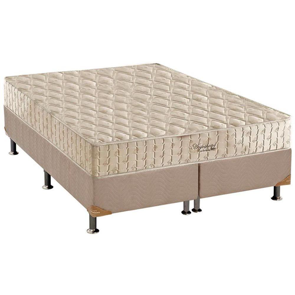 Cama Box Queen Colchao Molas Anjos Masterpocket Ensacadas Hotelaria Double Face Base Crc Suede Clean 158x198