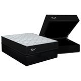 Cama Box Bau Casal Colchao Molas Ensacadas Orthoflex Masterpocket Tricot Base Crc Suede Black 138x188