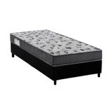 Cama Box Solteiro Colchao Espuma D33 Ortobom Ep Anatomico Fort Tech Iso 100 Base Crc Suede Black 88x188