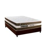 Cama Box Casal Colchao Molas Luckspuma Masterpocket Ensacadas Esplendor Base Crc Suede Brown 138x188