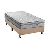 Cama Box Solteiro Colchao Molas Masterpocket Ensacadas Probel Prodormir Springs Luxo Base Crc Suede Clean 88x188