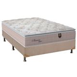 Cama Box Casal Colchao Molas Orthoflex Masterpocket Ensacadas Pleasure Base Crc Suede Clean 138x188