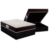 Cama Box Bau Queen Colchao Espuma D33 Probel Prodormir Advanced Base Crc Suede Black 158x198