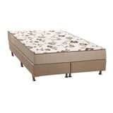 Cama Box Queen Colchao Espuma Ortobom D33 Ep Anatomico Fort Tech Iso 100 Base Crc Suede Clean 158x198