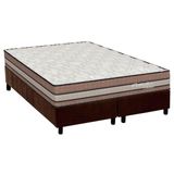 Cama Box Queen Colchao Molas Masterpocket Ensacadas Orthoflex Seleto Base Crc Suede Brown 158x198