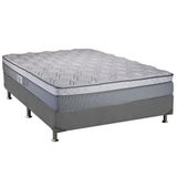 Cama Box Casal Colchao Molas Masterpocket Ensacadas Luckspuma New Maxi Base Crc Suede Gray 138x188