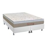 Cama Box Queen Colchao Molas Orthoflex Bonnel Florenca Base Crc Courano White 158x198