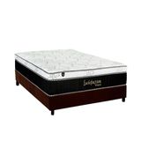 Cama Box Casal Colchao Molas Masterpocket Ensacadas Luckspuma Lucksfaction Viscoelastico Base Crc Suede Brown 138x188