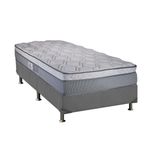 Cama Box Solteiro Colchao Molas Masterpocket Ensacadas Luckspuma New Maxi Base Crc Suede Gray 88x188