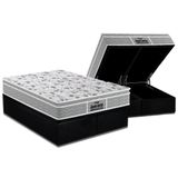 Cama Box Bau Queen Colchao Anatomico Probel D45 Ep Guarda Costas Proextreme Plus Base Crc Suede Black 158x198