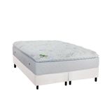 Cama Box Queen Colchao Molas Luckspuma Masterpocket Ensacadas Maxi Dream Base Crc Suede White 158x198
