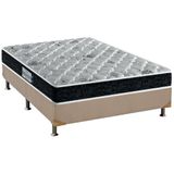 Cama Box Casal Colchao Espuma D45 Probel Firmepedic Advanced Tech2000 Base Crc Suede Clean 138x188