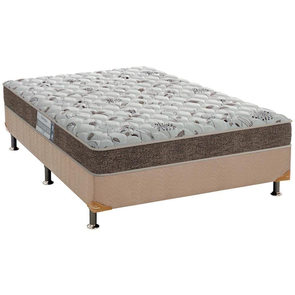 Cama Box Casal Colchao Espuma Probel D45 Prodormir Advanced Base Crc Suede Clean 138x188