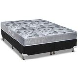 Cama Box Queen Colchao Ortopedico Ortobom D28 Ep Anatomico Fort Tech Iso 60 Base Crc Suede Black 158x198