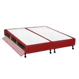 Cama Box Closet King Poli Tecido Wine 193x203x27 Castor