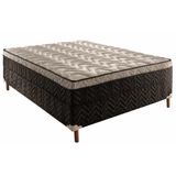 Cama Box Conjugado Casal Colchao Ortopedico D33 Pasquale Pillow Black 138x188x48 Paropas