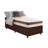 Cama Box Solteiro Colchao Molas Ensacadas Anjos Masterpocket New King Base Courano Brown 88x188