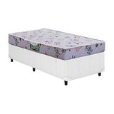 Cama Box Solteiro Colchao Espuma Herval D28 St Louis Base Crc Courano White 88x188