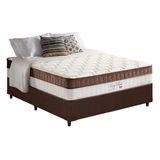 Cama Box Casal Colchao Molas Ensacadas Anjos Masterpocket King Best Marrom Base Crc Courano Brown 138x188