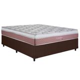 Cama Box Casal Colchao Molas Herval Maxspring Coimbra Base Crc Courano Brown 138x188