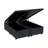 Cama Box Bau King Universal Suede Gray 186x198x35 Costa Rica