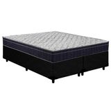 Cama Box Queen Colchao Anatomico Ortobom D45 Ep Airtech 150 Ortopilow Base Crc Courano Black 158x198