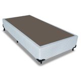 Cama Box Base Solteiro Universal Tecido White 88x188x25 Probel