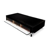 Cama Box Closet Solteiro Poli Tecido Black 78x188x27 Castor