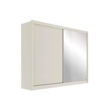 Guarda Roupa Casal 2 Portas De Correr E 4 Gavetas C Espelho Creta Off White Europa