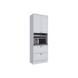 Paneleiro De Cozinha Americana 2 Portas E 2 Gavetas 1 Forno Branco Henn