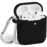 Capa de caixa dos AirPods GMYLE com chaveiro, LED dianteiro visível Silicone Full Protective Wireless Charging Airpods Earbuds Capa Kit De acessório