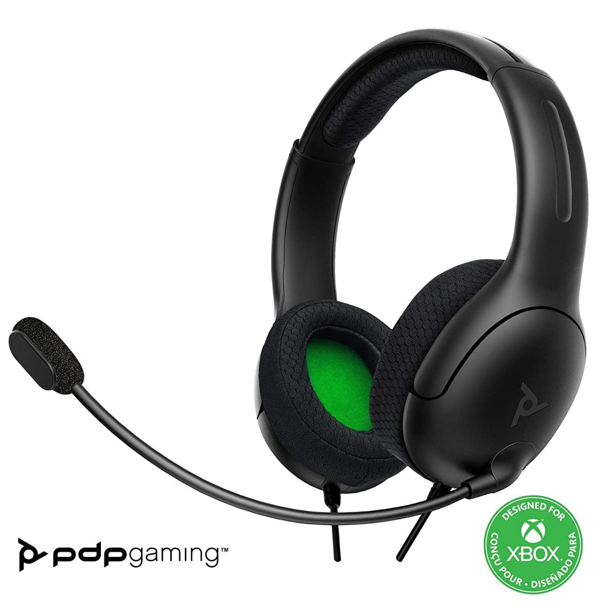 Fone de ouvido com fio PDP Gaming LVL40 com microfone com cancelamento de ruído: preto, xbox