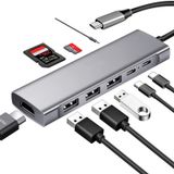 Adaptador Hub Para Macbook Usb-c 9 Em 1 Hdmi 4k 30hz 60w