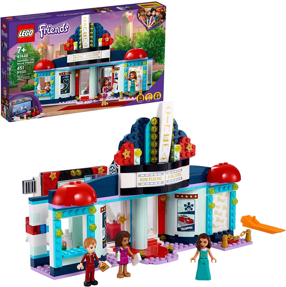 LEGO Friends Heartlake City Movie Theater 41448 Kit de construção, Grande presente de aniversário para crianças que amam filmes, novo 2021 (451 peças