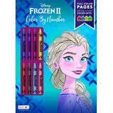 Disney Frozen 2 32-PageColor por Número de Atividades Com 8 Lápis de Cor 45824 Bendon