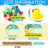 120 Peças Duck Cards Com Rubber Ducks E Strings Cruise