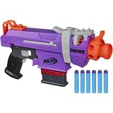 NERF Fortnite SMG-E Blaster - Detonação motorizada de dardo - 6-Dart Clip, 6 Dardos Oficiais elite - para jovens, adolescentes, adultos