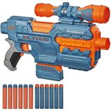 NERF Elite 2.0 Phoenix CS-6 Motorizado Blaster, 12 Dardos Oficiais, 6-Dart Clip, Escopo, Trilhos Táticos, Barris e Pontos de Fixação de Estoque