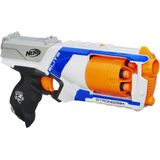 Nerf N Strike Elite Strongarm Toy Blaster com cano rotativo, Slam Fire e 6 dardos oficiais da Nerf Elite para crianças, adolescentes e adultos (Exclu