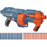NERF Elite 2.0 Shockwave RD-15 Blaster, 30 Dardos, Tambor Rotativo de 15 Dardos, Bombeamento- Ação, Recursos de Personalização incorporado