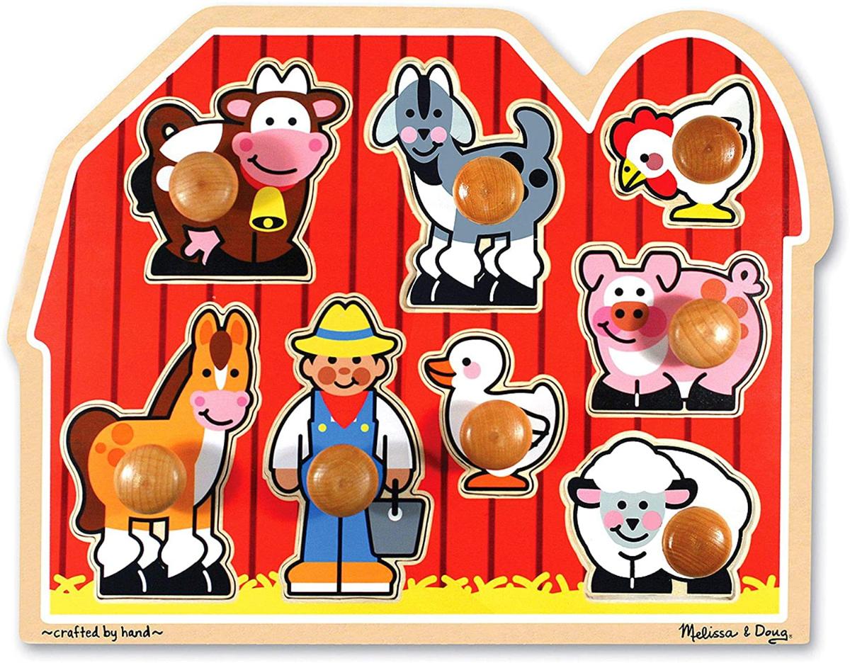 Melissa & Doug Farm Animals Jumbo Knob Wooden Puzzle