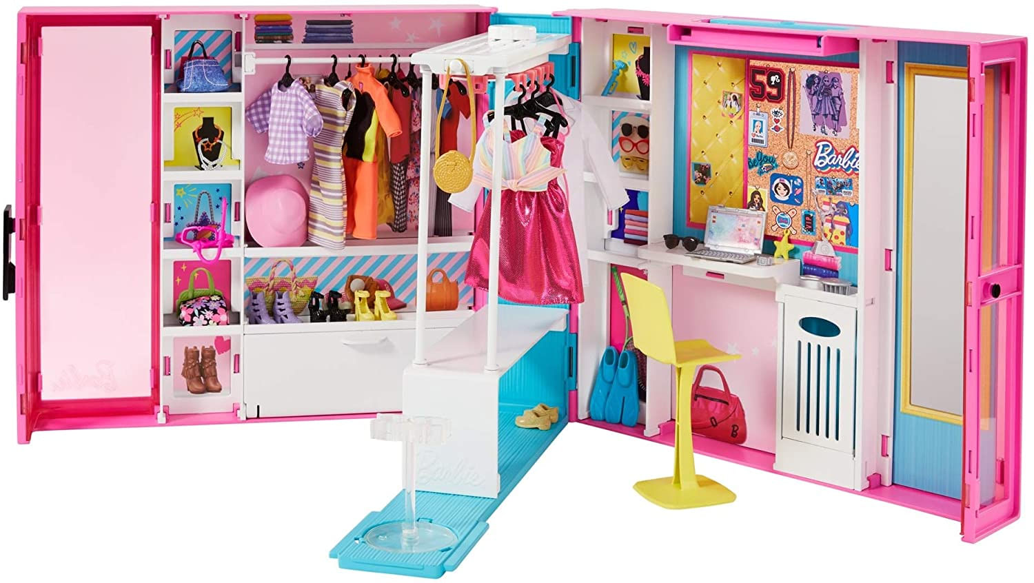 Barbie Dream Closet Com Mais De 30 Peças, Closet De Brinquedo