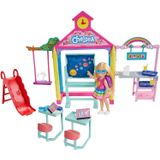 Barbie Club Chelsea Doll And School Playset, Blonde De 6 Polegadas, Com Acessórios