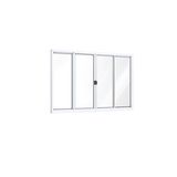 Janela de Alumínio de Correr 100x150cm 4 Folhas Riobras Branco