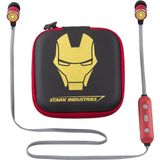 Avengers Homem de Ferro Bluetooth Fones de ouvido sem fio e caso de viagem com chamadas livres e controle de volume ajustável