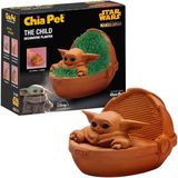 Amazon Exclusive Star Wars The Child Chia Pet Floating Edition with Stand, aka Baby Yoda com pacote de sementes, plantador de cerâmica decorativa, f