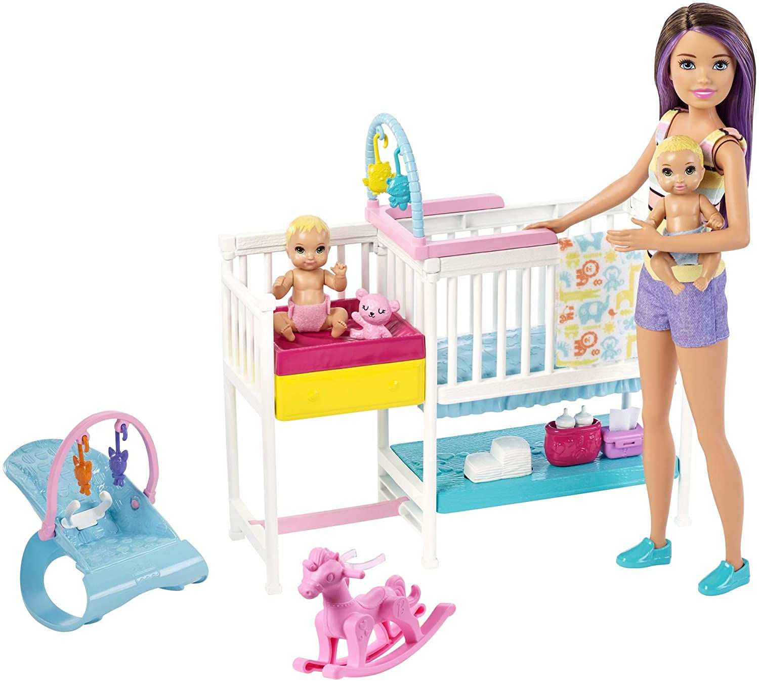 Conjunto De Bercario Barbie Com Boneca Skipper Babysitters Carrefour