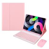 Capa, Teclado E Mouse Para Ipad 10,2&amp;quot, 7, 8 E 9 Geração Rosa